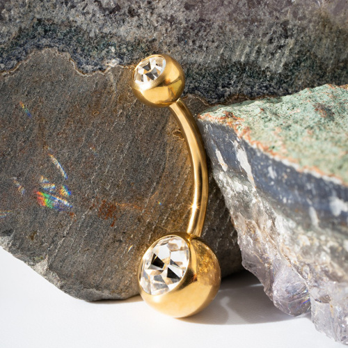 Банан Gold 2 Gem Crystal 1.6 мм (14 G) фото 2